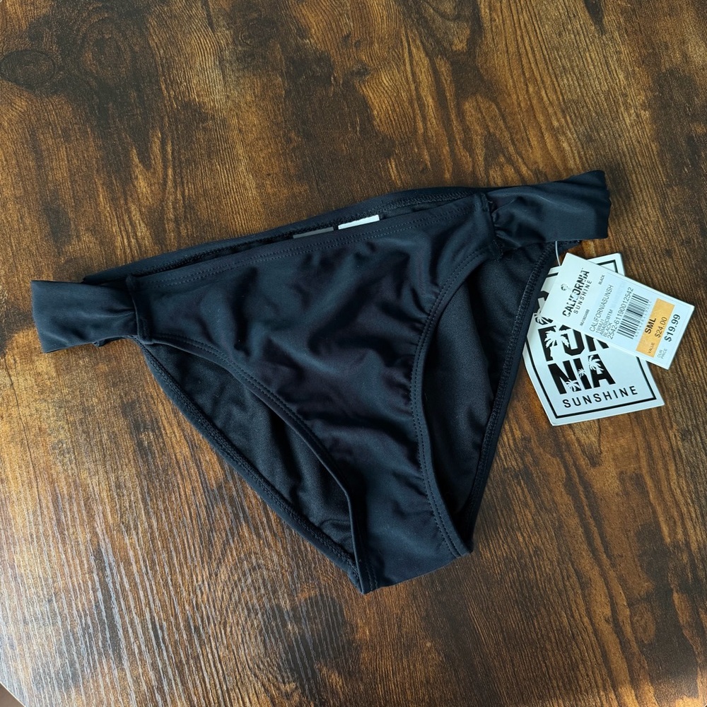 California Sunshine Black Bikini Bottom